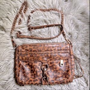 Leopard Rebecca Minkoff Mini MAC Crossbody Bag